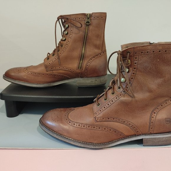 Andrew Marc Hillcrest Size 11 AM1003-2023 Men's Brown Leather Casual Dress Boots